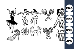 Vintage Dance Music Clipart for Crafts Product Image 1