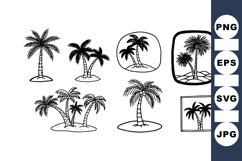 Hand Drawn Palm Tree Clipart For Summer Designs Product Image 1
