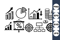 Financial Data Icon Set for Business Reports Product Image 1
