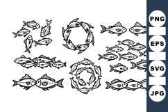 Hand Drawn Fish Clipart Bundle for Ocean Designs Product Image 1
