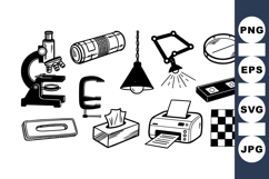 Vintage Office Equipment Clipart Bundle for Crafts Product Image 1