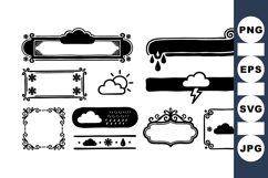 Hand Drawn Vintage Weather Frames And Borders Product Image 1