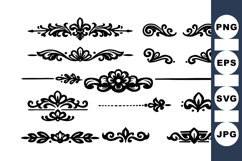 Elegant Vintage Flourish Ornament Clipart Design Product Image 1