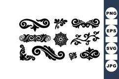 Elegant Vintage Decorative Motifs Vector Design Product Image 1
