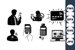 Hand Drawn Contactless Payment Icon Product Image 1