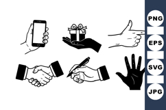 Vector Hand Gesture Icon For Communication Product Image 1