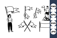 Hand Drawn Flag Illustration for Events Product Image 1