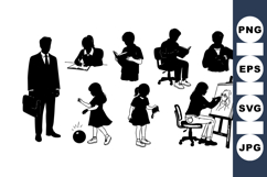 Silhouette People Vector Clipart For Crafts And Design Product Image 1