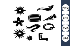 Hand Drawn Ink Brush Art Elements Product Image 1