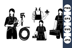 Plumber Silhouette Tools For Repair Work Product Image 1