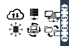 Modern Data Sync Technology Icon Product Image 1