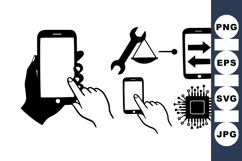 Handheld Smartphone Icon For UI Designers Product Image 1