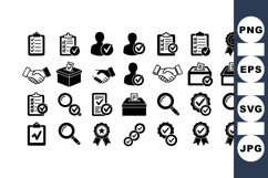 Checklist Verification Icons For Quality Control Product Image 1