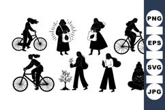 Minimalist Eco Lifestyle Silhouette Vector PNG Product Image 1