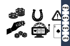 Casino Gambling Icon Clipart for Gaming Product Image 1