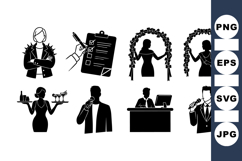 Vector Silhouettes of Event People and Hosts Designs Product Image 1