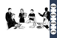 Business Team Collaboration Vector Illustration For Product Image 1