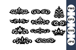 Elegant Vintage Ornament Vector Clipart Product Image 1