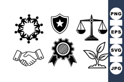 Line Art Social Unity Icons For Business Use Product Image 1