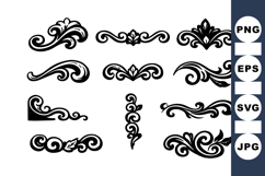Elegant Vintage Flourish Ornaments Vector Product Image 1