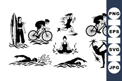 Silhouette Sports Vector Clipart For Active Designs Product Image 1