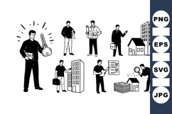 Real Estate Agent Vector Illustration Product Image 1