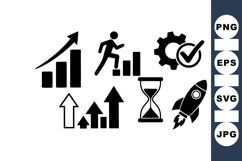 Business Growth Icon For Presentations And Reports Product Image 1