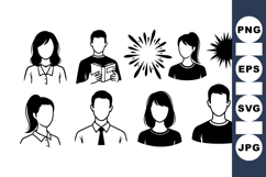 Minimalist People Silhouettes For User Profiles Product Image 1