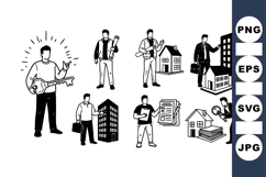 Real Estate Agent Illustrations for Property Marketing Product Image 1