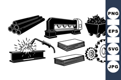 Industrial Metalwork Vector Clipart Machine Tools Design Product Image 1