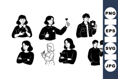 Minimalist Business People Clipart for Presentations Product Image 1