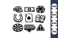Hand Drawn Casino Game Icon for Designers Product Image 1