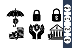 Financial Icons For Insurance And Banking Product Image 1