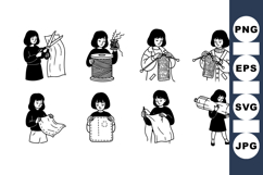 Hand Drawn Sewing And Knitting Icon For Crafters Product Image 1