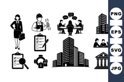Black Business Office Icons For Corporate Design Product Image 1