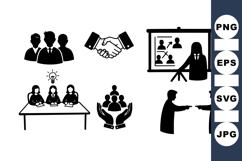 Business Teamwork Icons For Office And Corporate Use Product Image 1