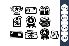Hand Drawn Rewards Icon For Marketing Designs Product Image 1