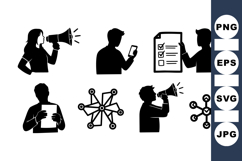 Vector Communication and Social Media Icon Illustrations Product Image 1