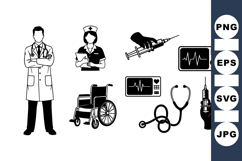 Medical Staff and Equipment Vector Icons Product Image 1