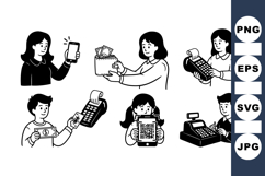 Mobile Payment Vector Clipart For Digital Transactions Product Image 1