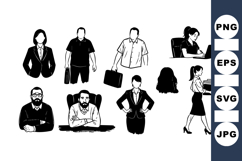 Business Professionals Silhouette Vector Illustration Product Image 1