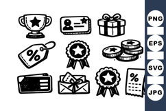 Hand Drawn Reward And Discount Icon Product Image 1