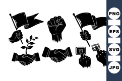 Hand Drawn Protest And Unity Icon Product Image 1