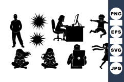 Silhouette People Vector Clipart For Crafts Product Image 1