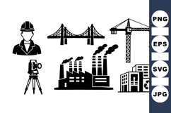 Industrial Construction Vector Icon Product Image 1