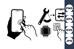 Touchscreen Technology Icon SVG Product Image 1