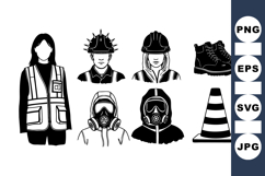 Vector Safety Gear Clipart for Construction and Industrial Product Image 1