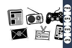 Hand Drawn Retro Tech Icon For Crafts Product Image 1