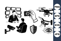 Hand Drawn Security Surveillance Icon Product Image 1