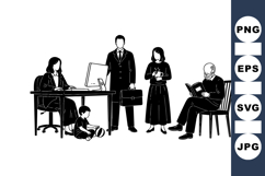 Silhouette Family Group Vector Illustration Design Product Image 1